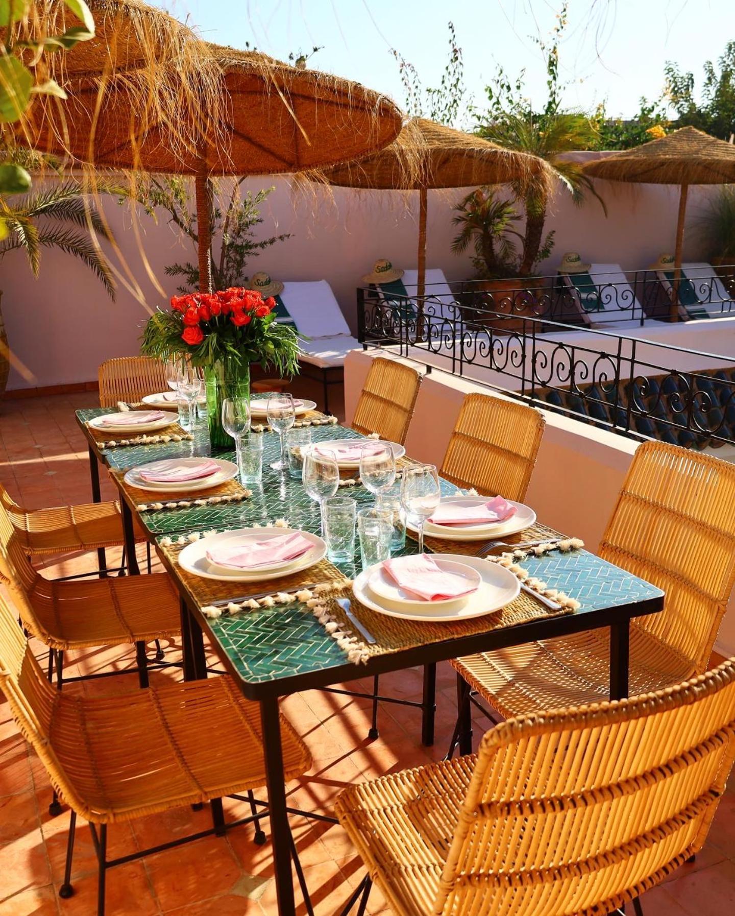 Riad Prive Sadaka Bassin Rooftop مراكش المظهر الخارجي الصورة